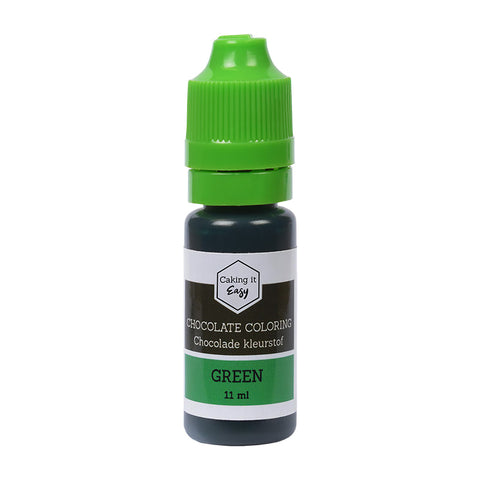 Chocolade kleurstof Groen 11 ml - Caking it Easy