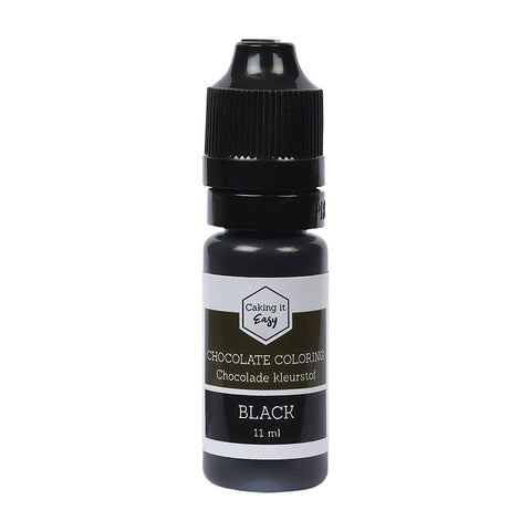 Chocolade kleurstof Zwart 11 ml - Caking it Easy