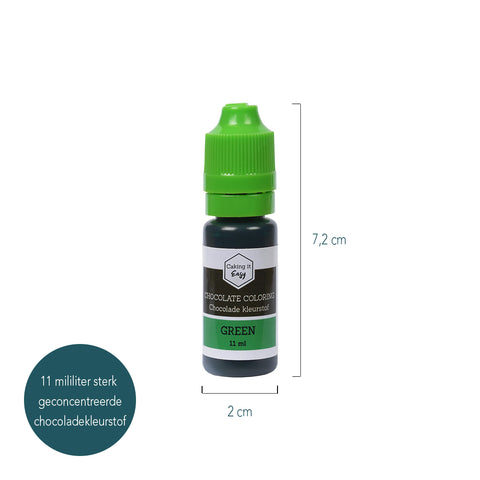 Chocolade kleurstof Groen 11 ml - Caking it Easy
