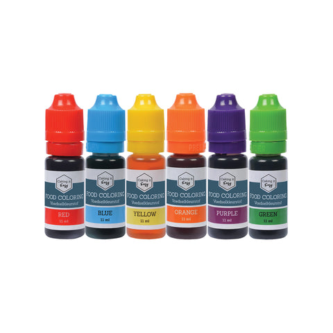 Voedingskleurstoffen set 6 stuks