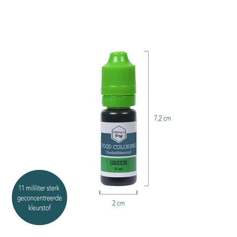 Voedingskleurstof Groen 11 ml - Caking it Easy
