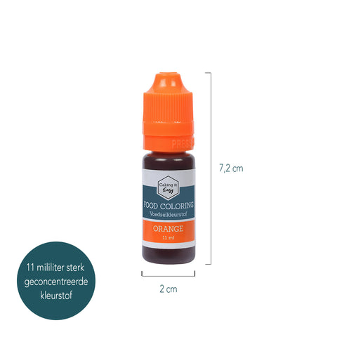 Voedingskleurstof Oranje 11 ml - Caking it Easy