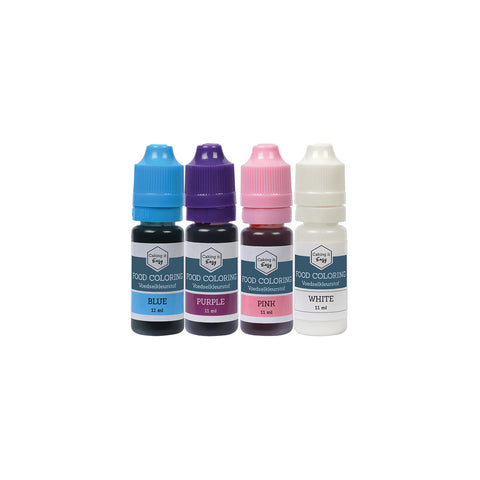 Voedingskleurstoffen - Unicorn kleuren - set 4 stuks