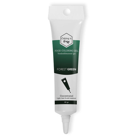 Bos Groen / Forest Green - tube gel kleurstof - 30 gram - Caking it Easy