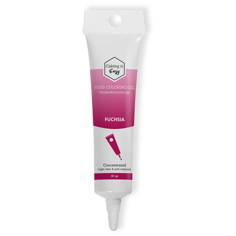 Fuchsia - tube gel kleurstof - 30 gram - Caking it Easy