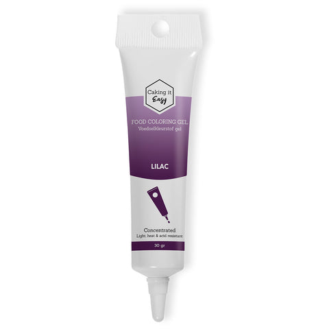 Lila - Lilac - tube gel kleurstof - 30 gram - Caking it Easy