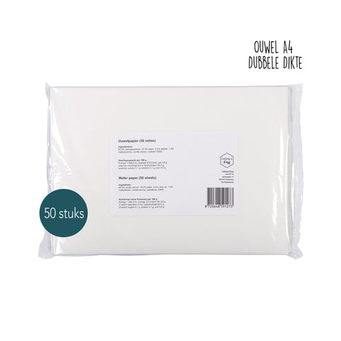 Blanco ouwel / eetpapier - 10 vellen - Dubbele dikte - Caking it Easy