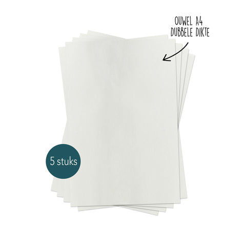 Blanco ouwel / eetpapier - 5 vellen - Dubbele dikte - Caking it Easy