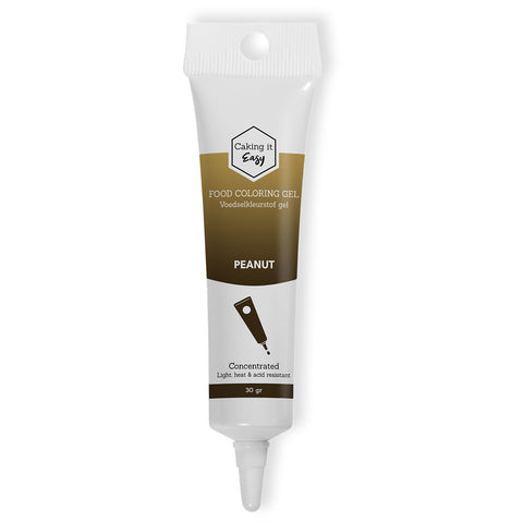 Pinda / Peanut - tube gel kleurstof - 30 gram - Caking it Easy