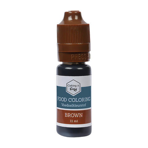 Voedingskleurstof Bruin 11 ml - Caking it Easy